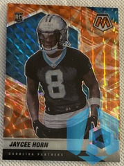 2021 Panini Mosaic #343 Jaycee Horn RC Rookie Reactive Orange Prizm